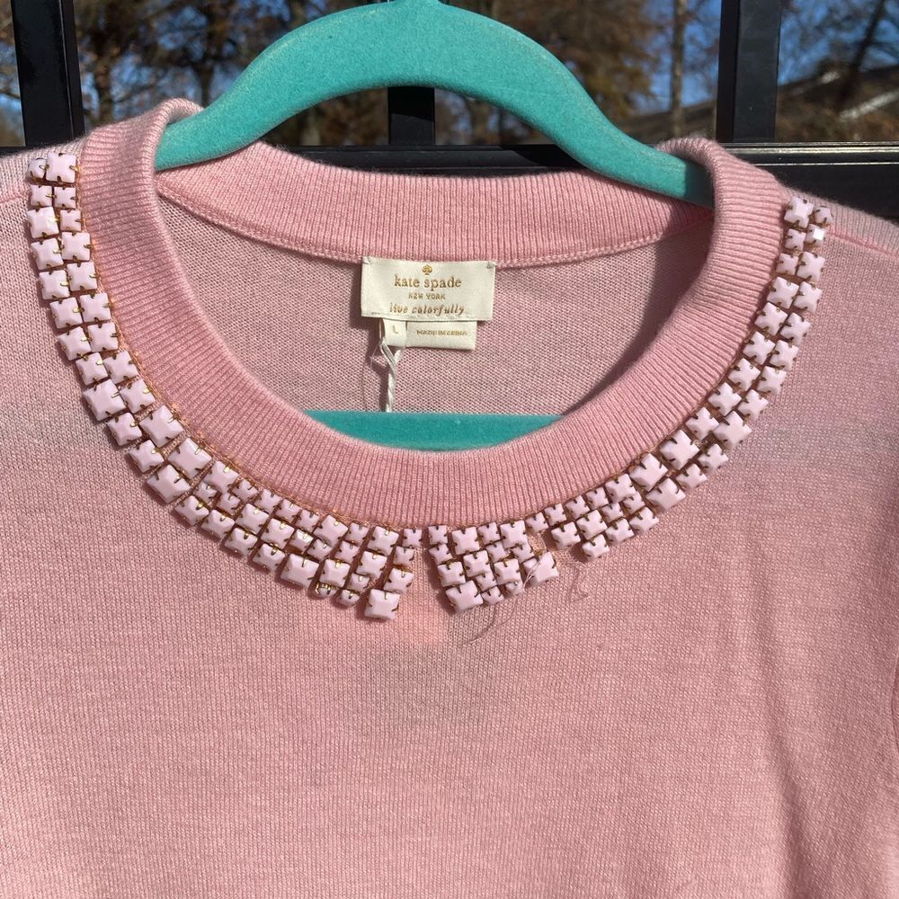 Kate Spade Avaline Embellished Collar Sweater NWT - Picture 4 of 12